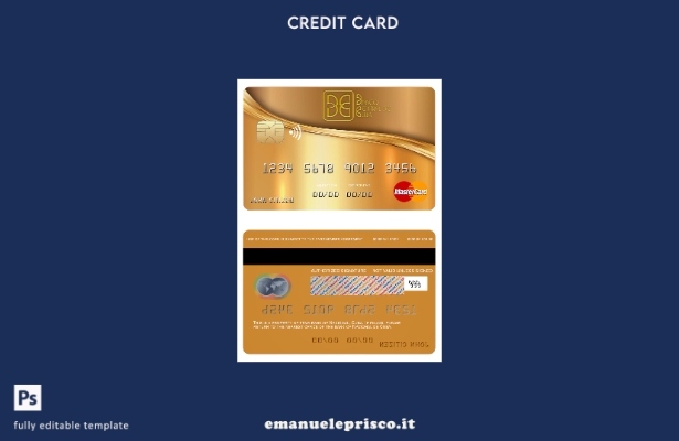modello di carta mastercard bancaria Cuba Nacional in stile verificato
