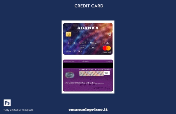 modello di carta mastercard bancaria stile verificato Slovenia Abanka d.d