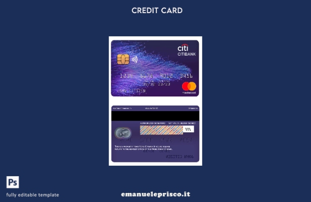 modello di carta mastercard della banca Citibank di Hong Kong in stile verificat
