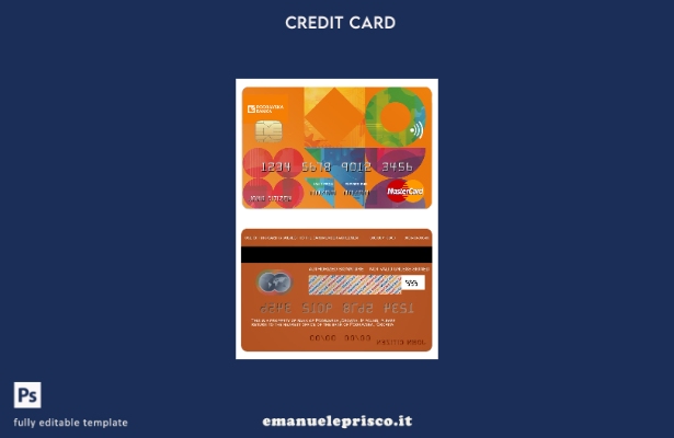 modello di carta mastercard della banca Croazia Podravska in stile verificato