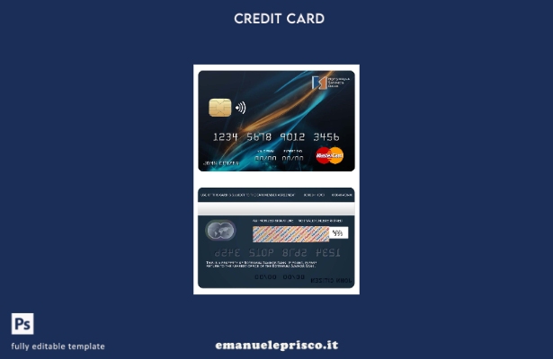 modello di carta mastercard della banca di risparmio del Botswana in stile verif