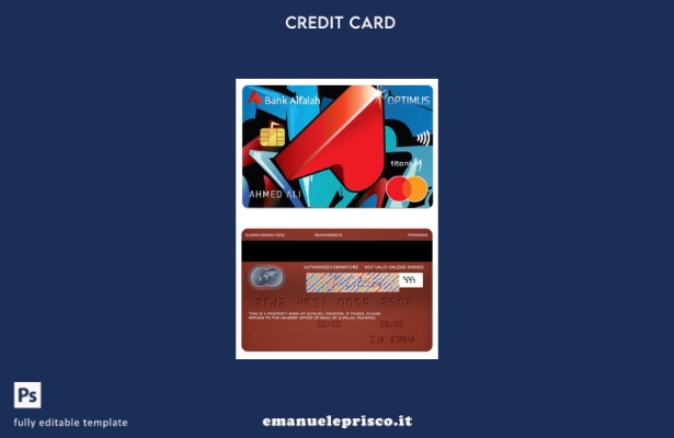 modello di carta mastercard di credito optimus della Pakistan Bank of Alfalah in