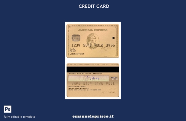modello di carta oro amex della banca USA MOVO stile verificato