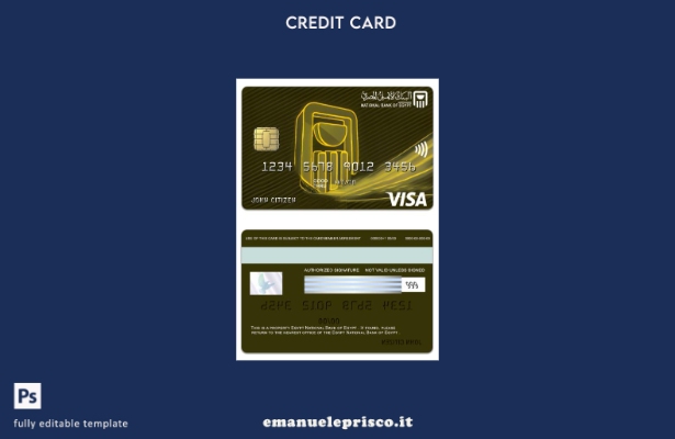 modello di carta oro visto della Banca Nazionale d'Egitto in stile verificato