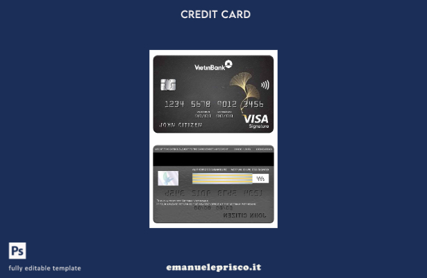 modello di carta per firma visto Vietnam Vietinbank in stile verificato