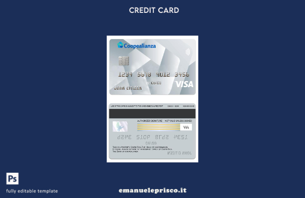 modello di carta platino visto Costa Rica Coopealianza stile verificato