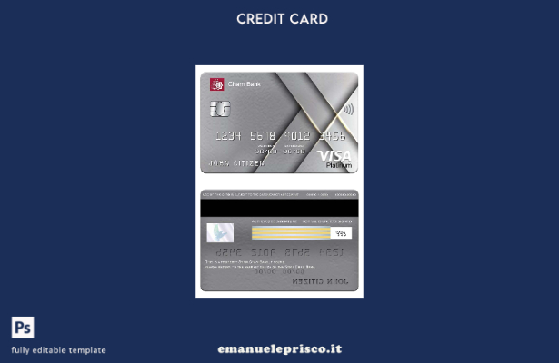 modello di carta platino visto Syria Cham Bank in stile verificato