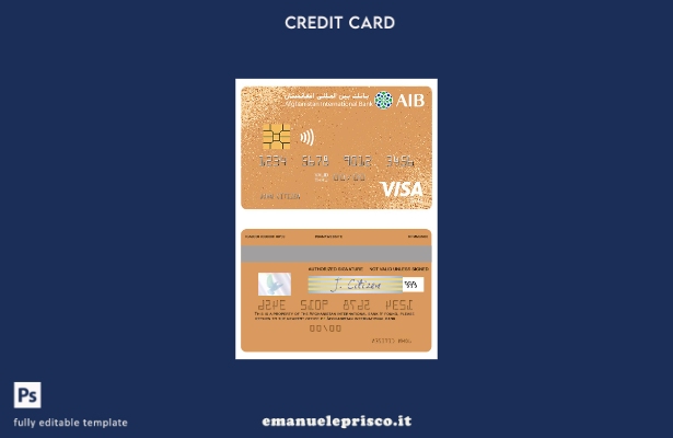 modello di carta prepagata oro visto bancario internazionale Afghanistan stile v