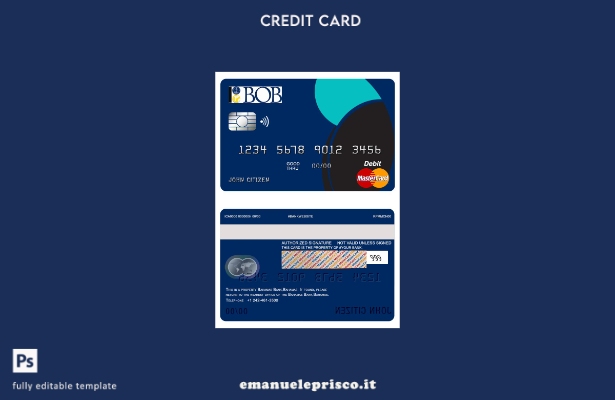 modello di carta principale della banca delle bahamas in stile verificato
