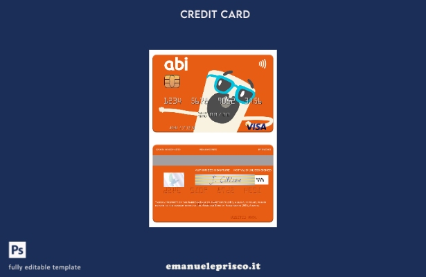 modello di carta visto Albania American Bank of Investments (ABI) in stile verif