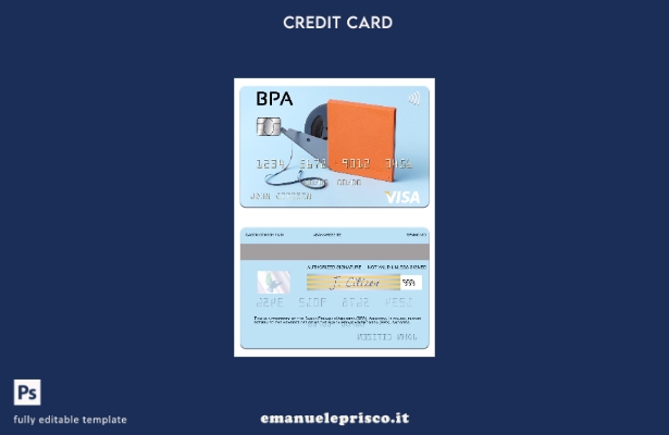 modello di carta visto Andorra Banca Privada d'Andorra (BPA) in stile verificato