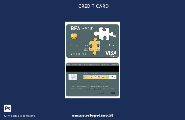 modello di carta visto Angola Banco de Fomento in stile verificato