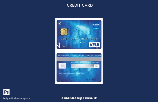 modello di carta visto Fiji Bred Bank in stile verificato