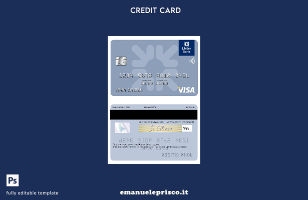modello di carta visto Irlanda Ulster Bank Irlanda stile verificato
