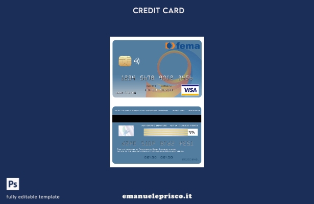 modello di carta visto bancario Benin Fema in stile verificato