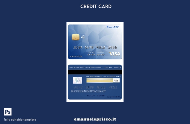 modello di carta visto bancario Bostwana ABC in stile verificato
