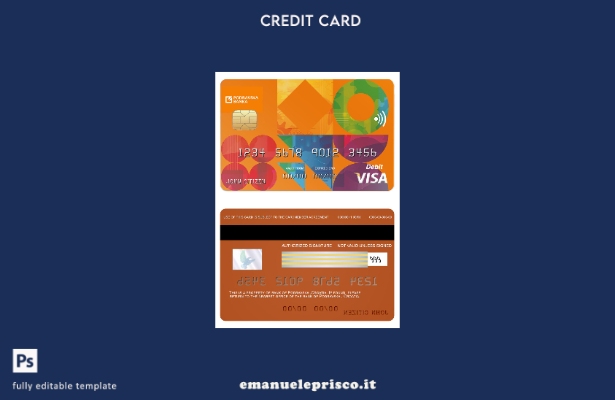 modello di carta visto bancario Croazia Podravska in stile verificato