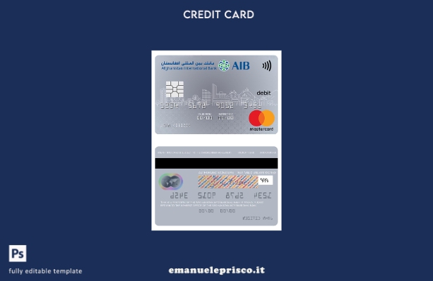 modello di debito mastercard bancario internazionale in stile verificato dell'Af