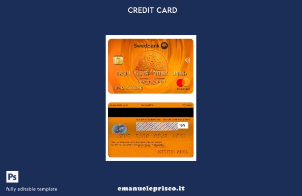 modello di mastercard Lettonia Swedbank in stile verificato