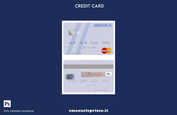 modello di mastercard Portogallo Abanca stile verificato