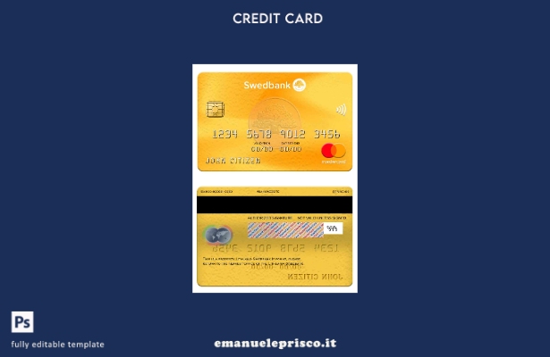 modello di mastercard Swedbank Lituania in stile verificato