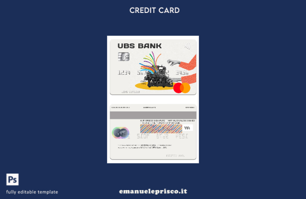 modello di mastercard USA UBS Bank in stile verificato