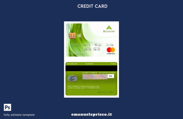 modello di mastercard bancaria in stile verificato nelle regioni USA