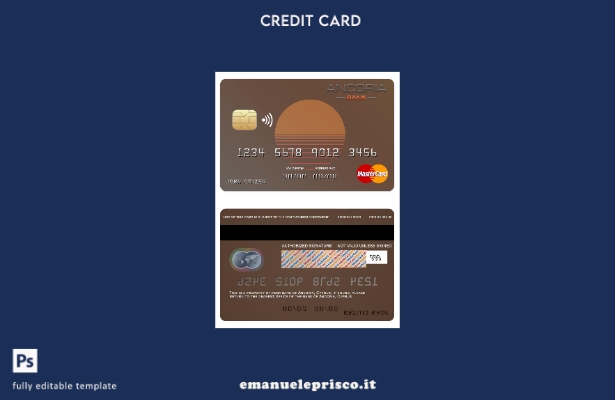 modello di mastercard bancario Cipro Ancoria in stile verificato