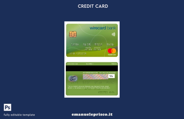modello di mastercard bancario Germania Aschheim Wirecard stile verificato