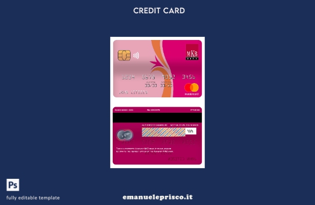 modello di mastercard bancario MKB in stile verificato Ungheria