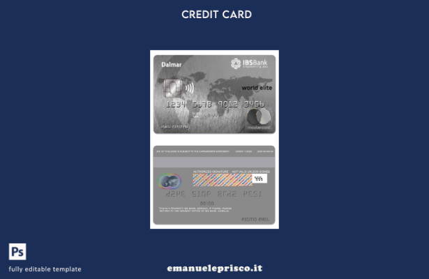modello di mastercard d'élite mondiale Somalia IBS Bank Dalmar stile verificato