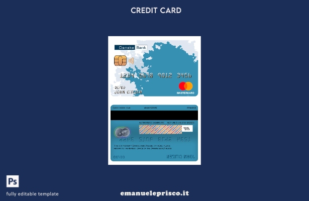 modello di mastercard della banca Finlandia Danske stile verificato