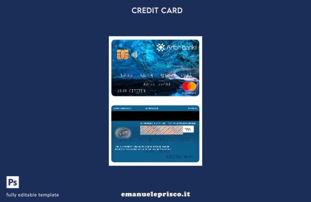 modello di mastercard della banca islandese Arion stile verificato