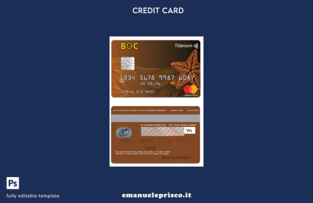 modello di mastercard in titanio Sri Lanka BOC Bank in stile verificato