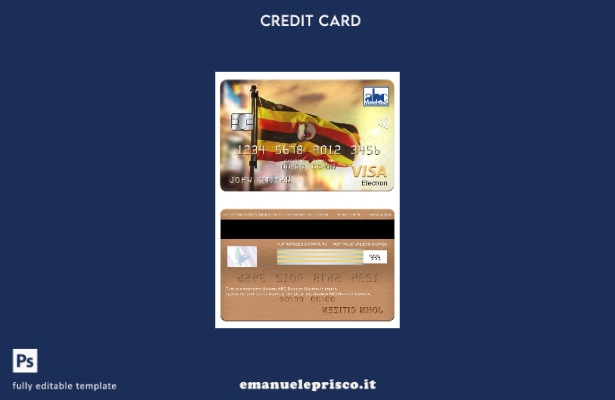 modello elettronico di visto per la Banca dell'Uganda ABC in stile verificato