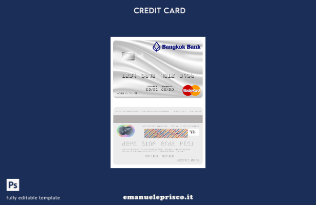 modello grigio della mastercard della Tailandia stile verificato