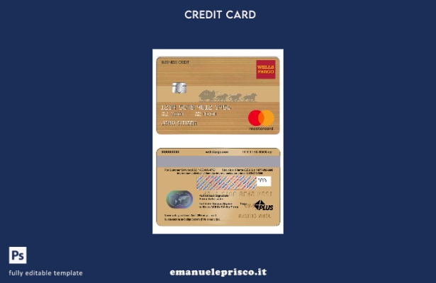 modello marrone di mastercard della banca USA Wells Fargo stile verificato