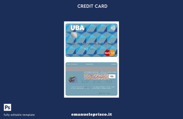 modello mastercard Albania Banca Unita d'Albania in stile verificato