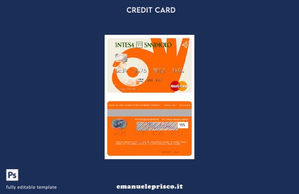 modello mastercard Albania Intesa Sanpaolo Banca in stile verificato