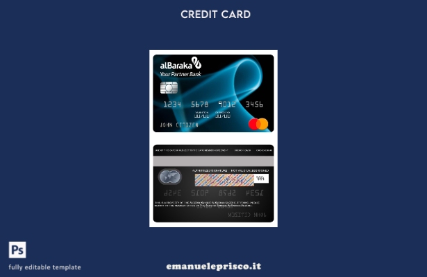 modello mastercard Algeria Banque AlBaraka Algérie in stile verificato