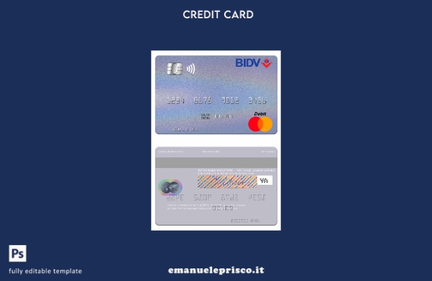 modello mastercard BIDV Vietnam in stile verificato
