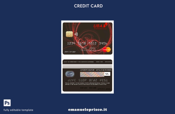 modello mastercard Burkina Faso United Bank Africa stile verificato
