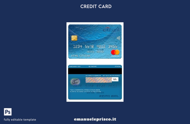 modello mastercard Citibank Italia stile verificato