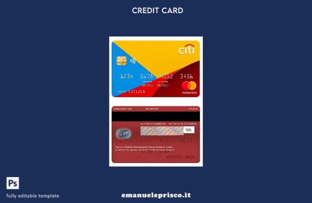 modello mastercard Citibank olandese in stile verificato