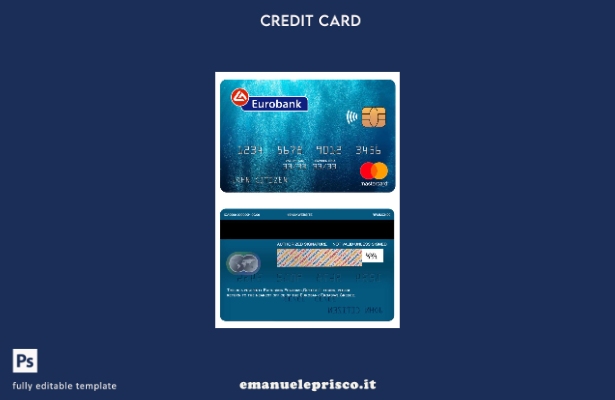 modello mastercard Grecia Eurobank Ergasias in stile verificato