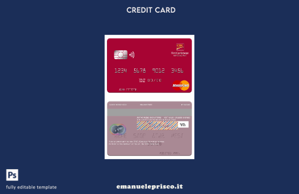 modello mastercard Grenada CBIC in stile verificato