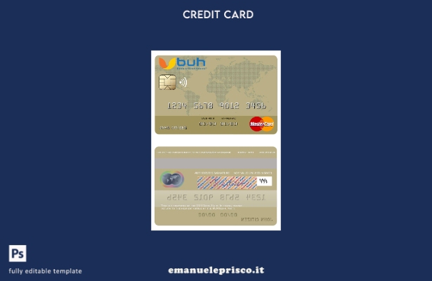 modello mastercard Haiti BUH Bank in stile verificato