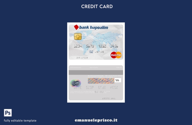 modello mastercard Israel Bank Hapoalim in stile verificato