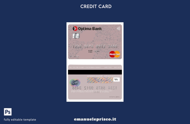 modello mastercard Kirghizistan Optima Bank in stile verificato