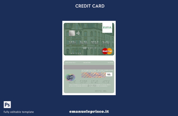 modello mastercard Luxembourg Banque Fortuna in stile verificato